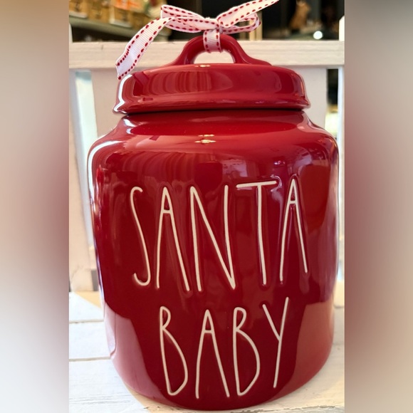 Rae Dunn Other - Rae Dunn Red Santa Baby Ceramic Canister